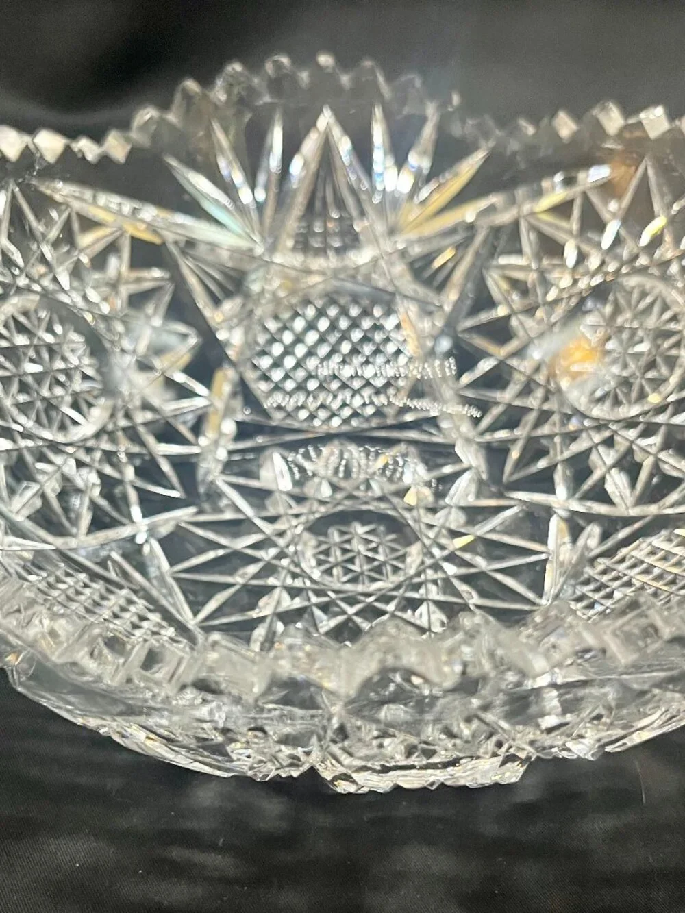 Antique American Brilliant Period Cut Glass Bowl